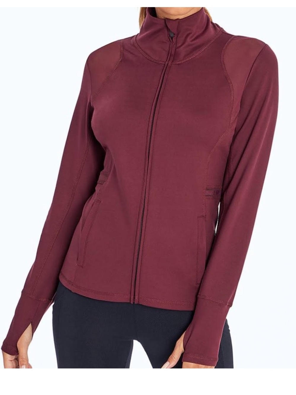 All in Motion Women's Full Zip Jacket -  Maroon 1X